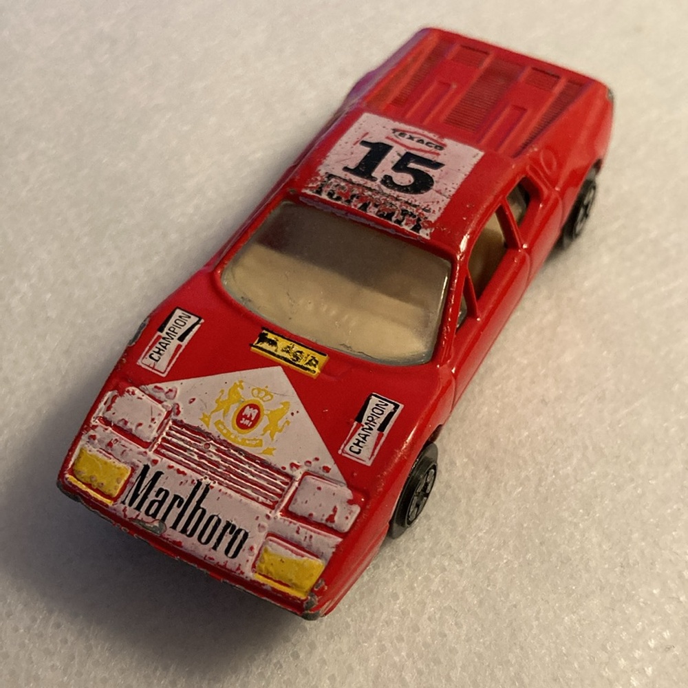 Vintage Ferrari 512 BB Berlinetta Boxer #15 Texaco Marlboro Red Die Cast Toy Car